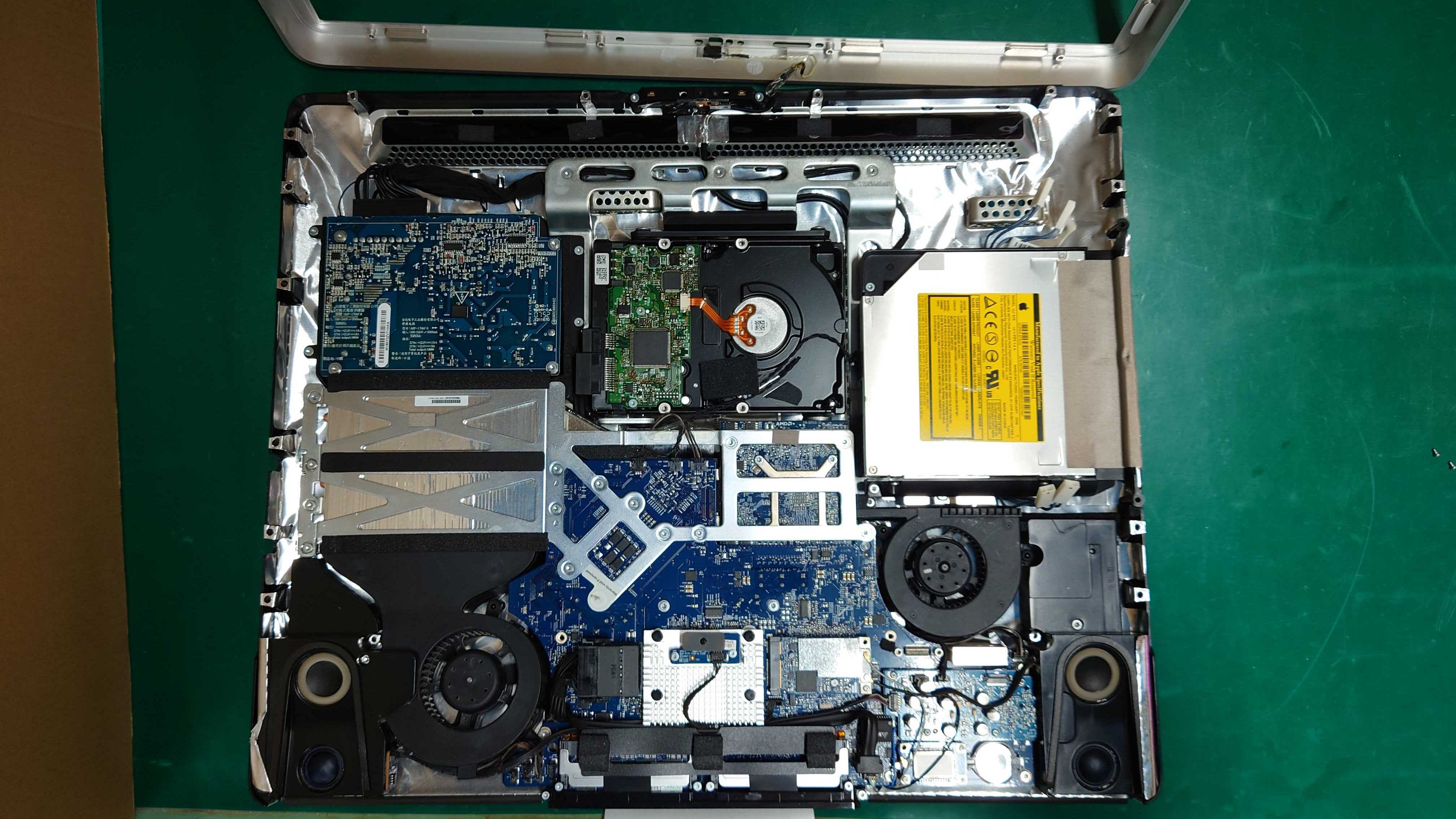 修理日誌】Apple iMac A1224 HDD取出し、DVDディスク取り出し作業を