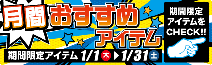 月間 おすすめアイテム