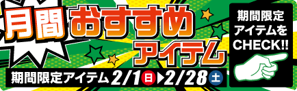 月間 おすすめアイテム